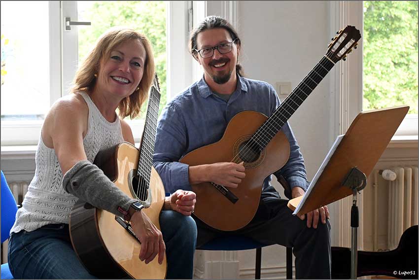 Unterricht während des Gitarren-Festivals