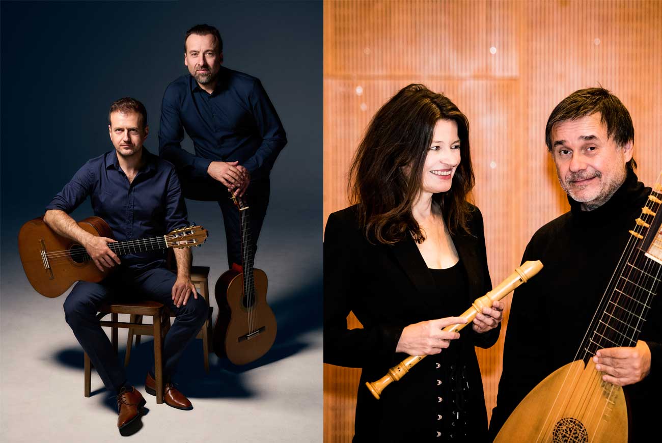 Opening Concert Guitar Festival Iserlohn 2026 : Left: Montenegrin Guitar Duo / Edin Karamazov | Right: Dorothee Oberlinger